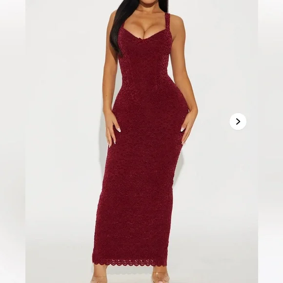 midi lace slip dress Satin Lace Panel Dress main image 1